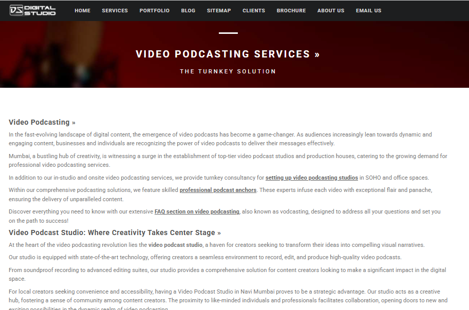 Video Podcasting Services - digital studio